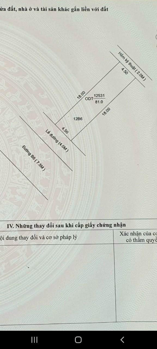Bán nền đường B6, KDC Phú An, phường Phú Thứ, quận Cái Răng, Cần Thơ